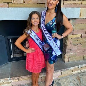 GIRLS CORAL PAGEANT INTERVIEW DRESS SZ 12